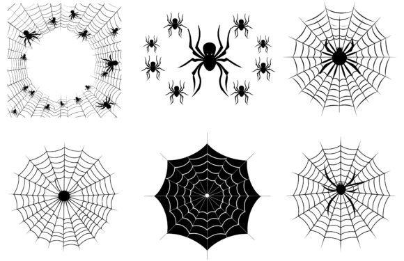 Download Halloween Spiders and Cobwebs Silhouette - Spiders Collection