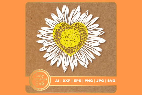Download Love Heart Daisy SVG Cut File - Daisy Collection