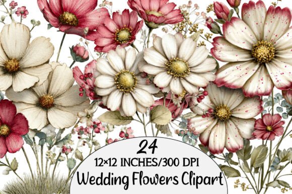 Download Whimsical Daisy Flowers Clipart - Premium Bundle