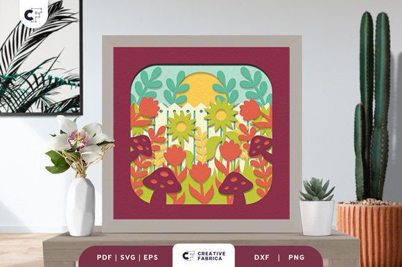 Download Blooming Garden 3D Paper Cut SVG - Blooming Collection