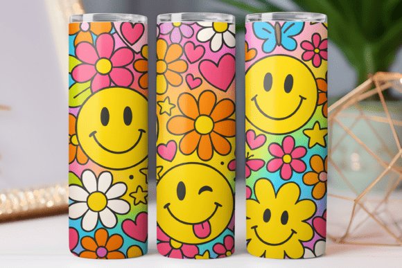Download Daisy Smile Flower Tumbler Wrap Design - Daisy Collection